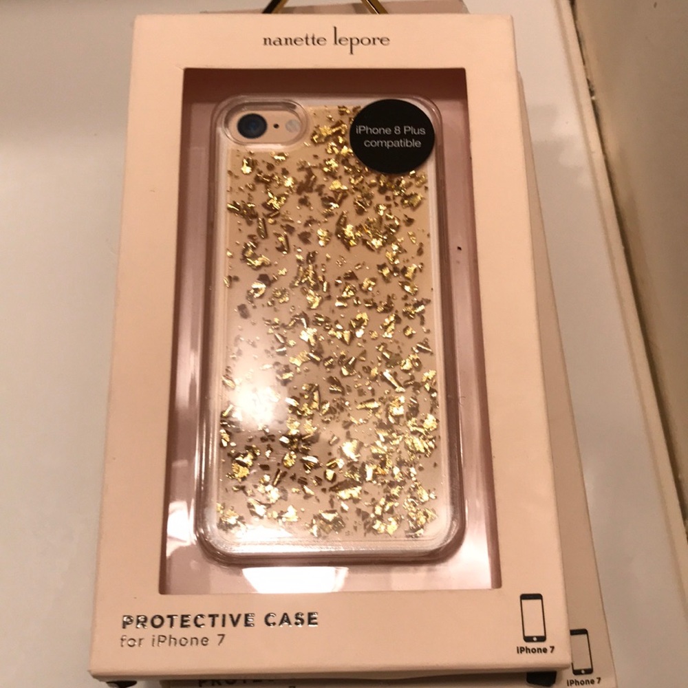 A protective case with papers of gold inside